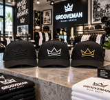 Grooveman Crown 5-Panel Snapback Hat – 3D Embroidered