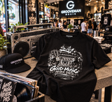 Good Music Never Dies Graphic T-Shirt | Grooveman Black Collection