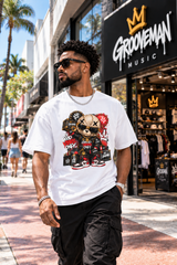 Good Vibes Only Bear Graphic T-Shirt – Hustle Streetwear Tee | Grooveman