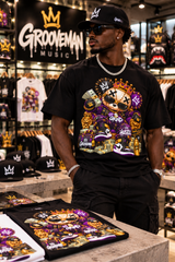 Grind & Hustle Bear Men’s Graphic T-Shirt – Money Streetwear Tee | Grooveman