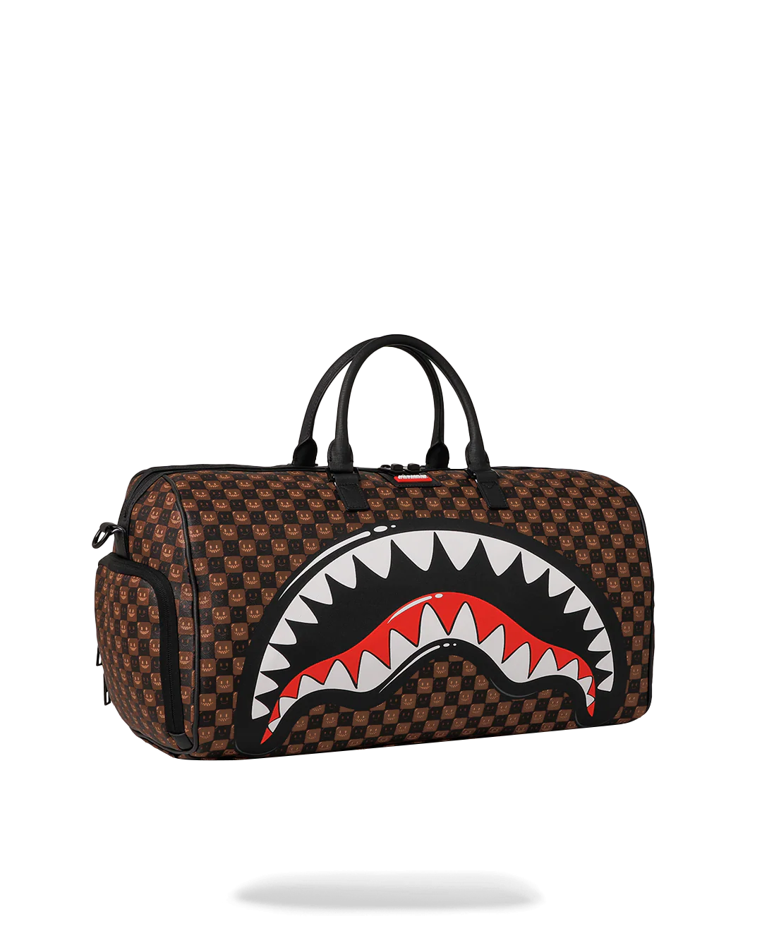 Sprayground  | Shark in Paris WTF Bubbly Brown Check Large Duffle