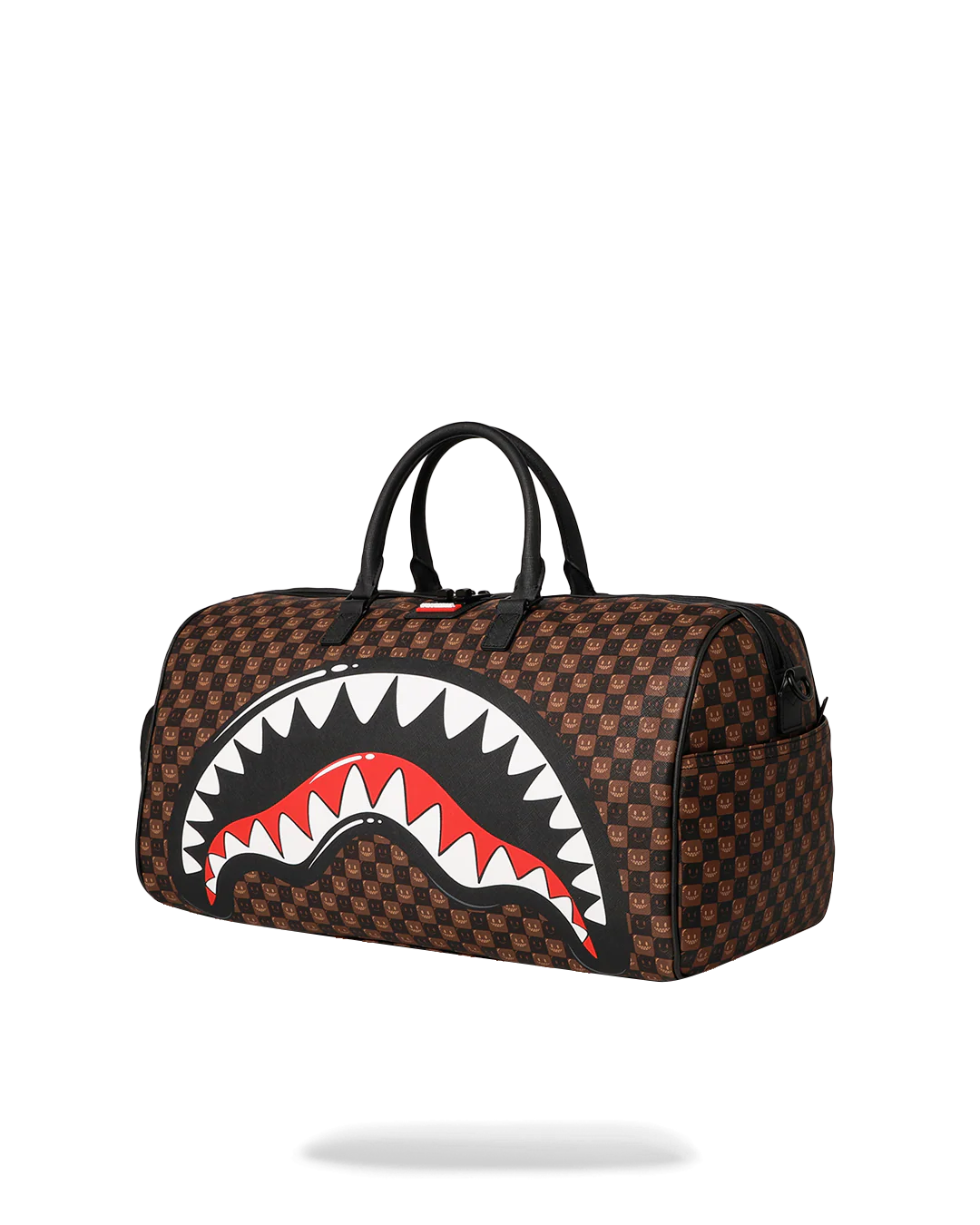 Sprayground  | Shark in Paris WTF Bubbly Brown Check Large Duffle