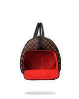Sprayground  | Shark in Paris WTF Bubbly Brown Check Large Duffle
