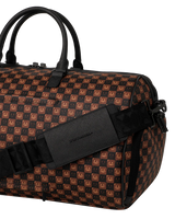 Sprayground  | Shark in Paris WTF Bubbly Brown Check Large Duffle