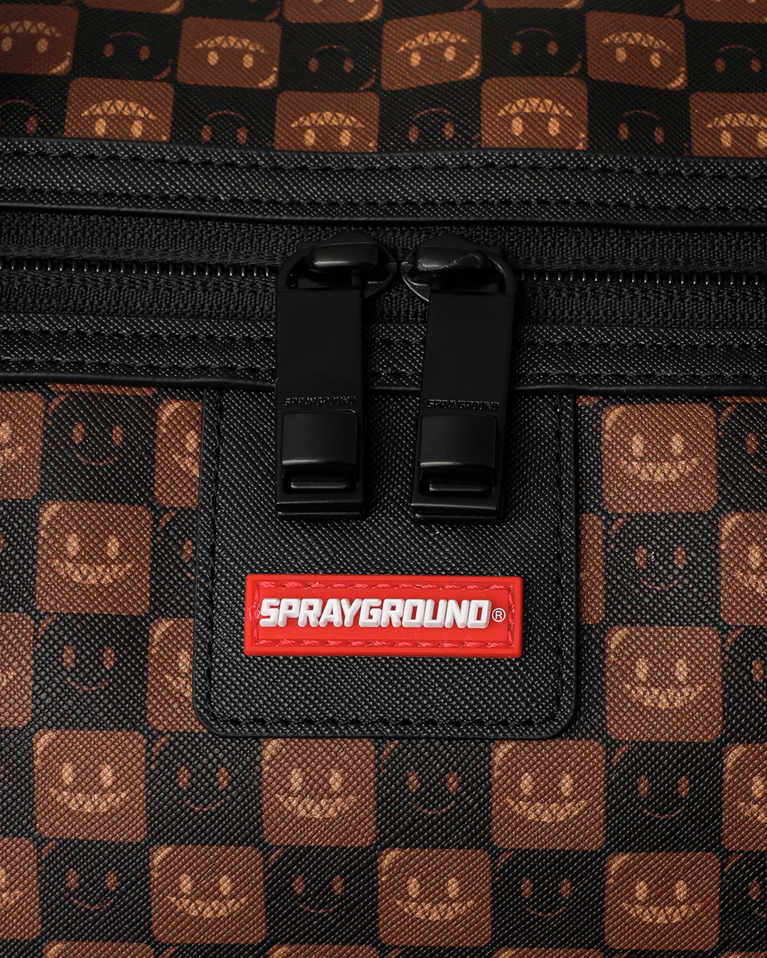 Sprayground  | Shark in Paris WTF Bubbly Brown Check Large Duffle