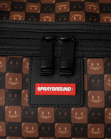 Sprayground  | Shark in Paris WTF Bubbly Brown Check Large Duffle
