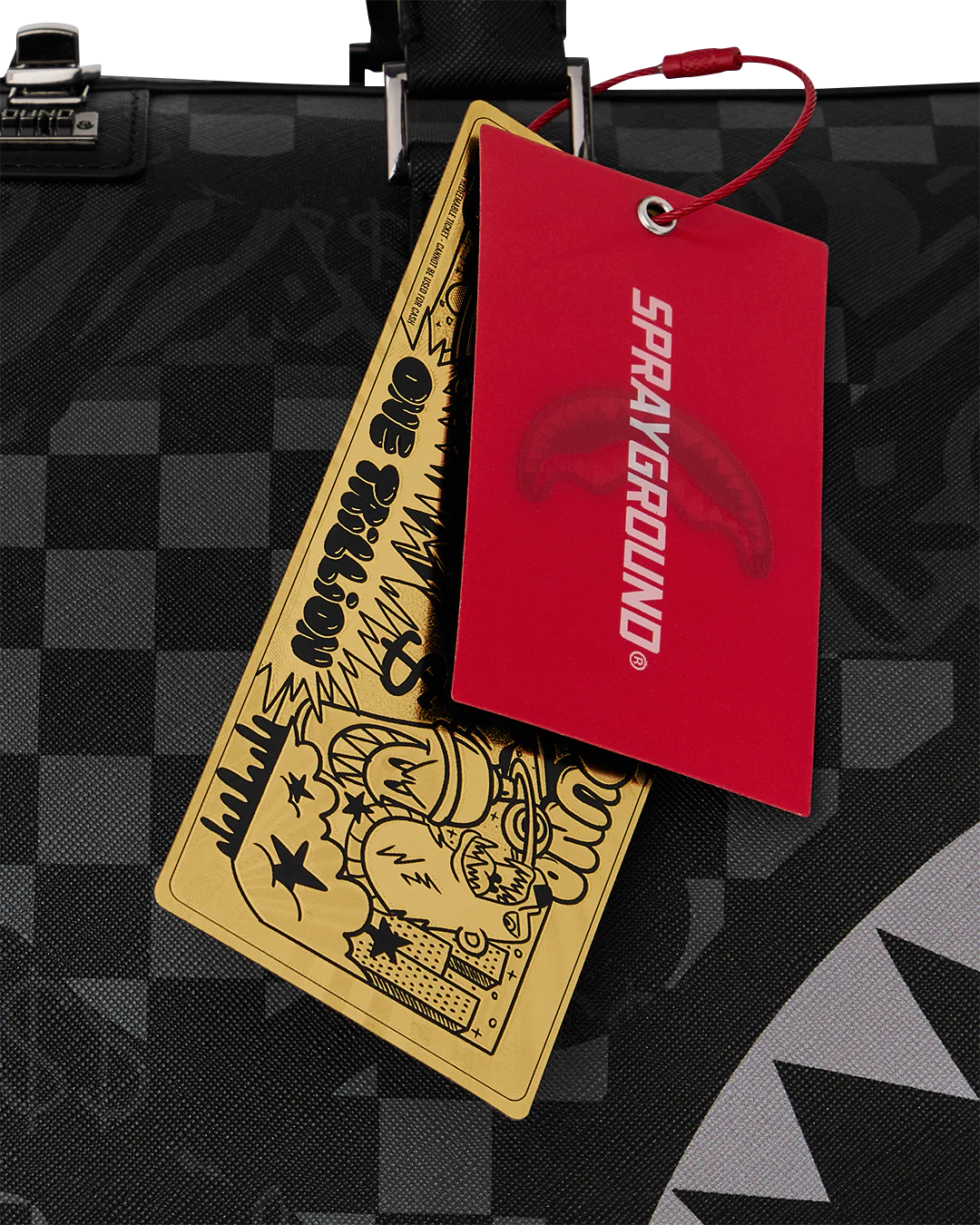 Sprayground  | 4AM Red SharkCheck Pattern Large Duffle
