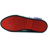 Navy Spikes Lace up High top Sneaker Encore by Fiesso