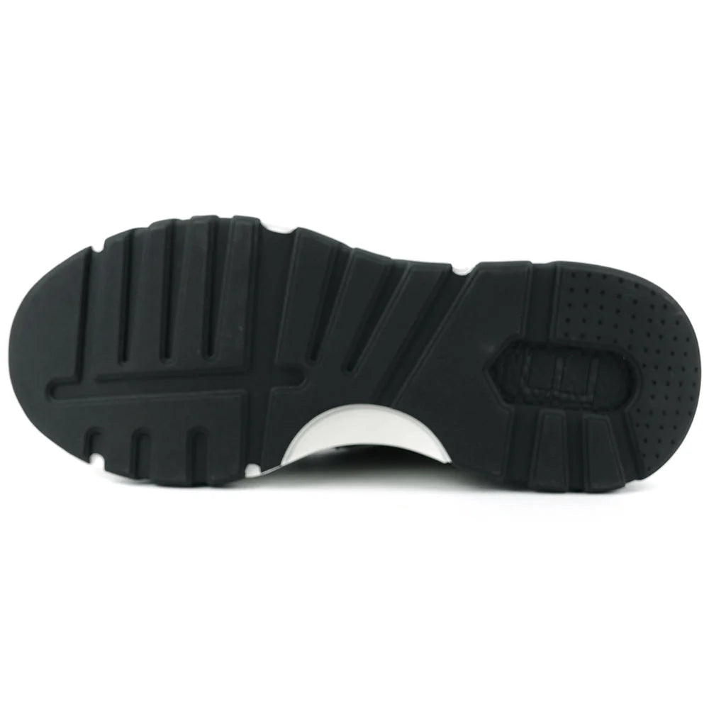 Black Gold Suede Rhinestones Lane up Sneaker Encore by Fiesso