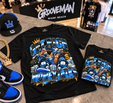 Get Rich Money Talks University Blue Graphic T-Shirt – Sneaker Matching Streetwear