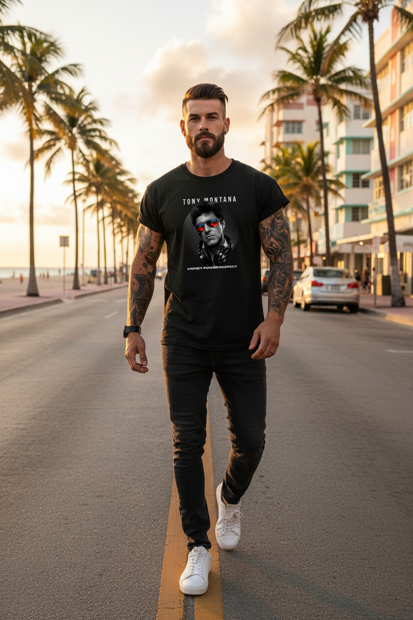 Grooveman® Black Collection – Money Power Respect Tee