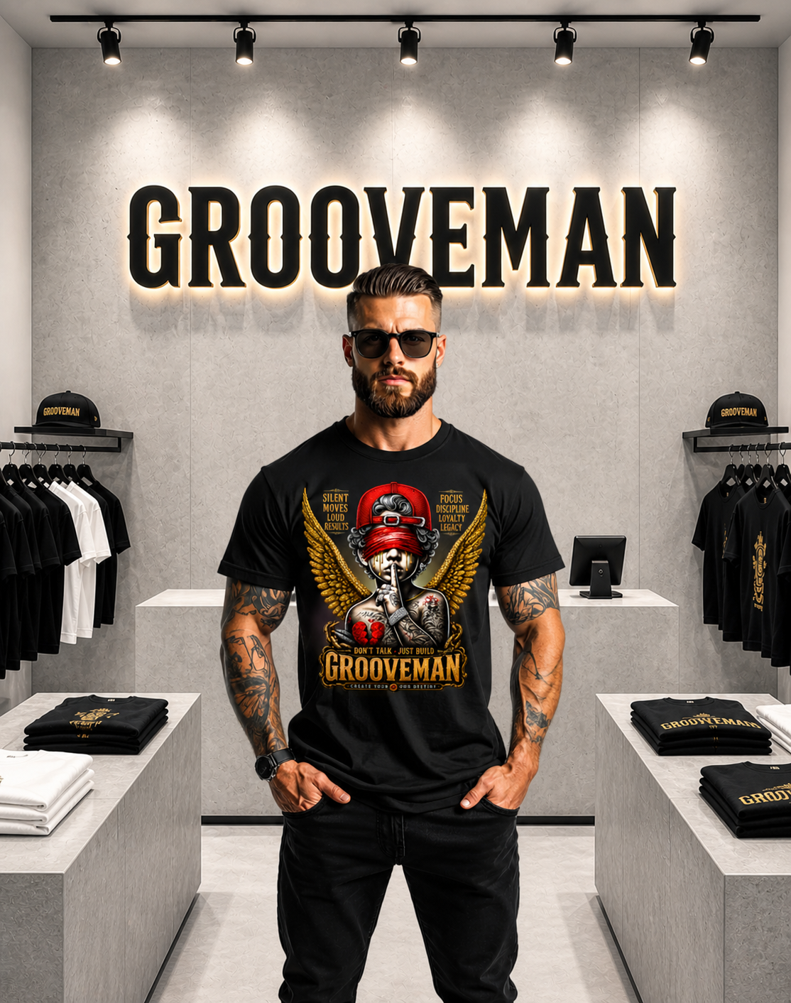 Grooveman “Silent Moves” Graphic T-Shirt – Premium Streetwear Tee