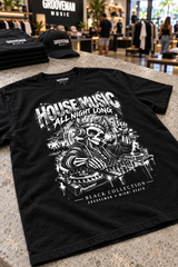House Music Skull DJ Graphic T-Shirt – Black Collection | Grooveman