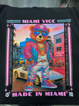 Men’s Rhinestone Graphic T-Shirt – Ocean Drive Neon | Grooveman Streetwear