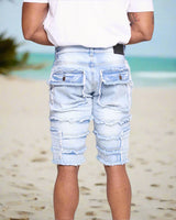 Men's Patchwork Denim Short