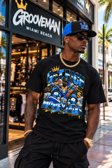 Get Rich Money Talks University Blue Graphic T-Shirt – Sneaker Matching Streetwear