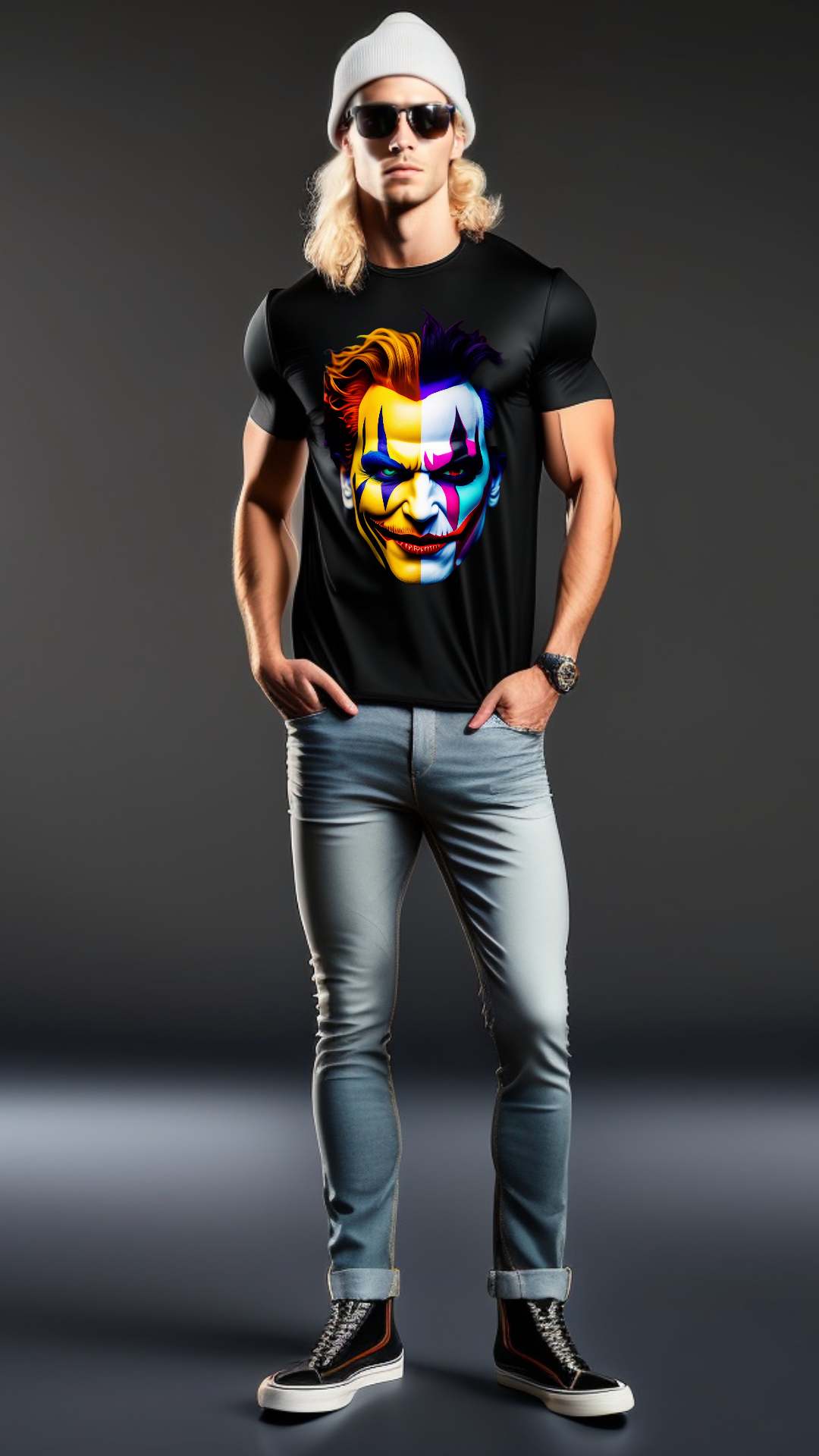 Joker Colorful AI T-Shirts | Grooveman Music