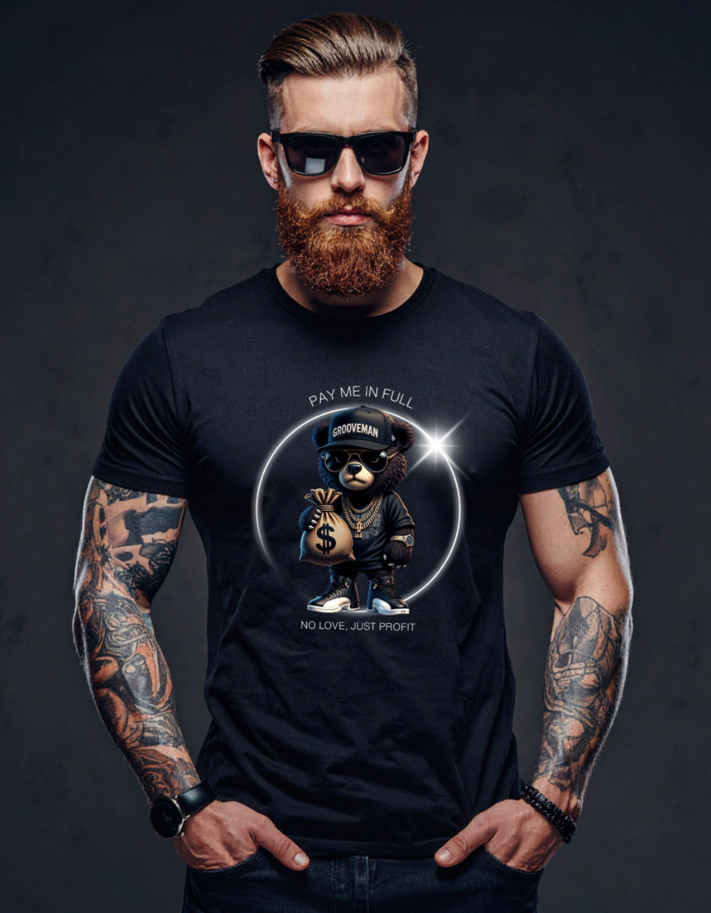 PAY ME IN FULL – Grooveman™ Black Collection T-Shirt
