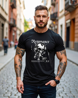 RESONANCE Skull DJ – Black Collection T-Shirt (Monochrome Drip Edition) 💀🎧