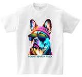 Frenchie I don't give a fuck AI T-Shirts DTG