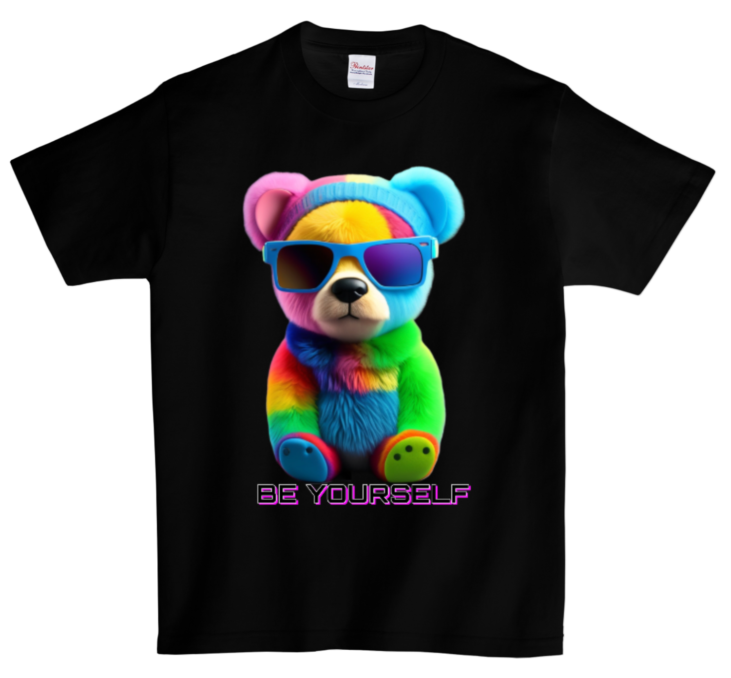 Teddy Be Yourself Rainbow AI T-Shirts DTG | Grooveman Music