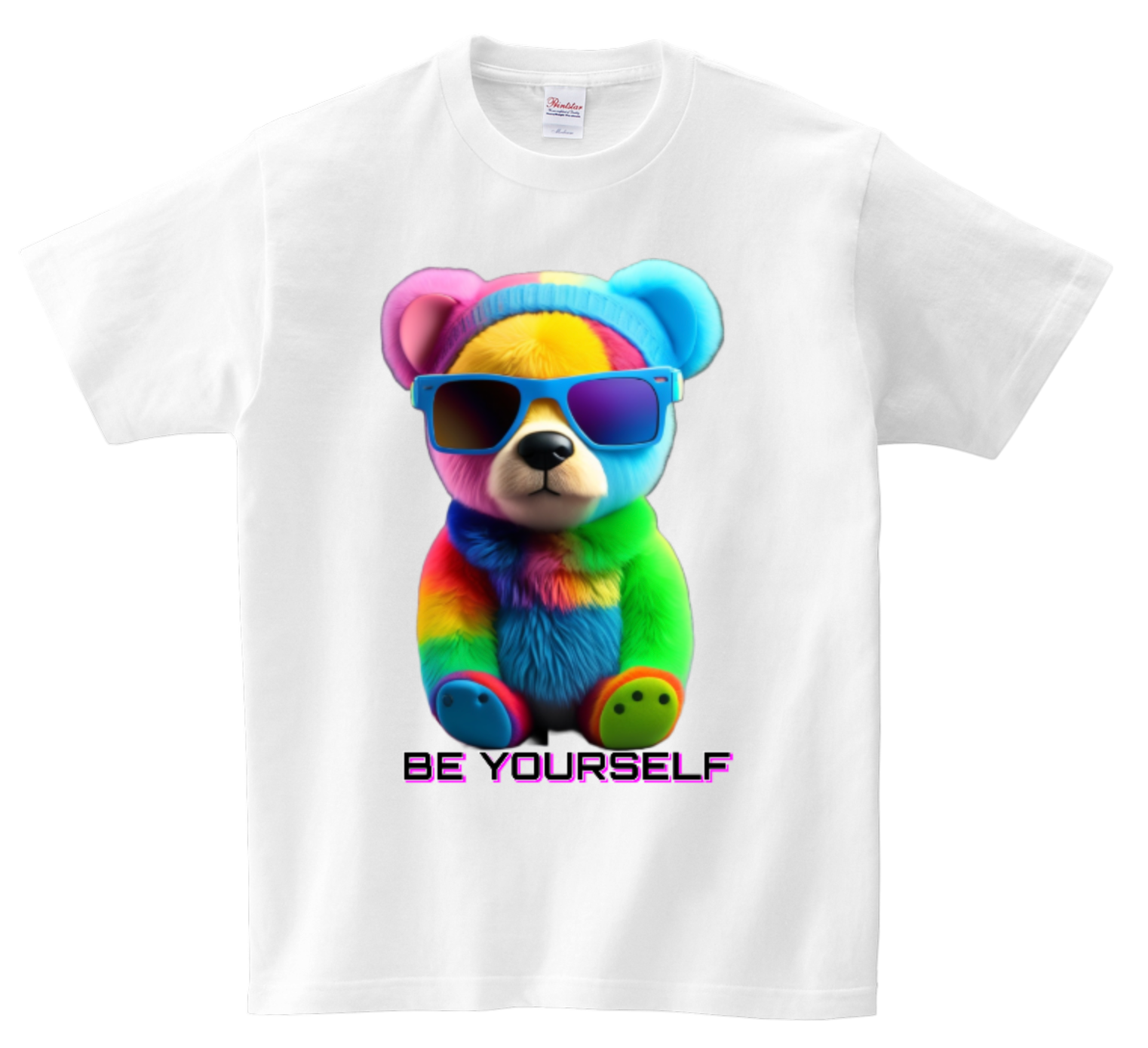 Teddy Be Yourself Rainbow AI T-Shirts DTG | Grooveman Music