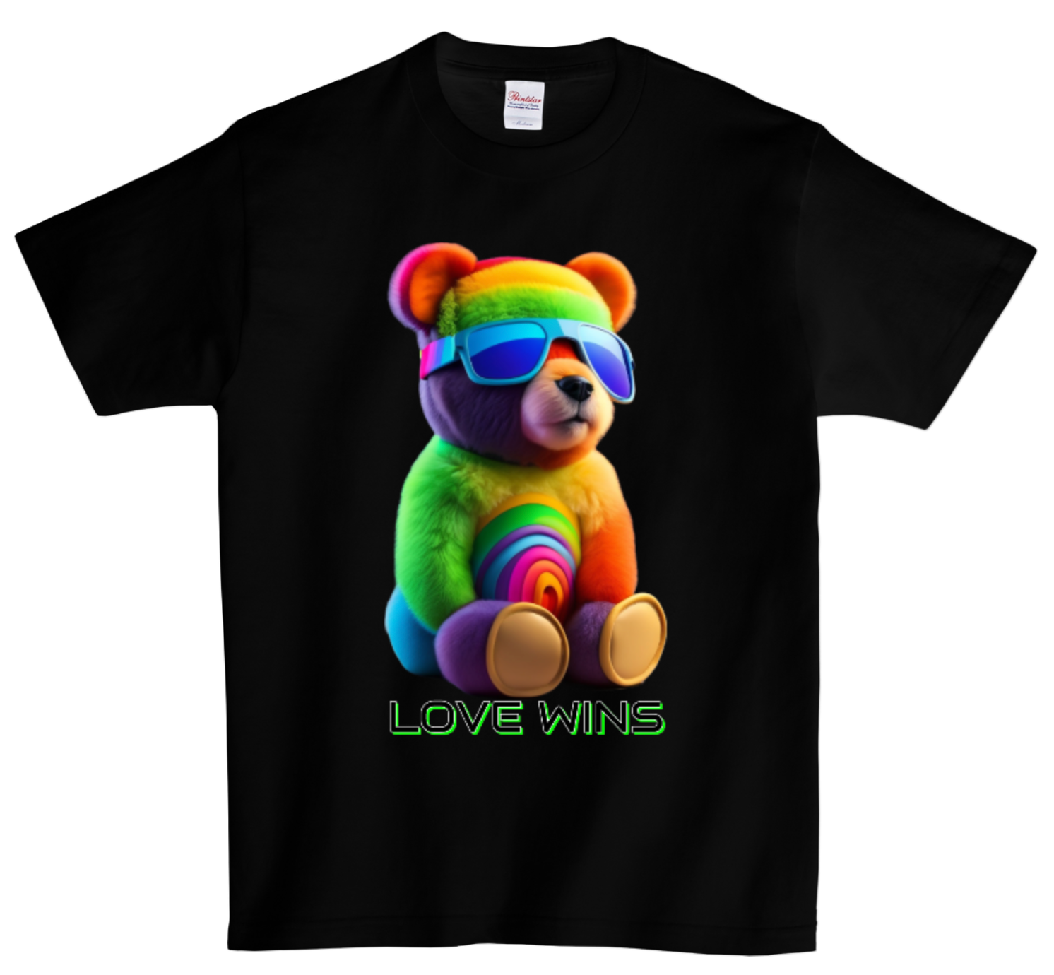 Teddy Love Wins Rainbow AI T-Shirts DTG | Grooveman Music