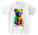 Teddy Love Wins Rainbow AI T-Shirts DTG | Grooveman Music