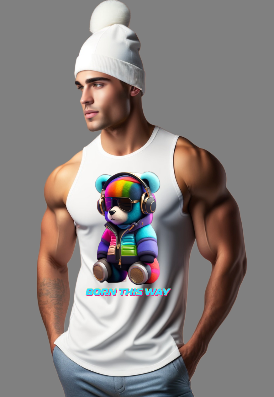 Teddy Born This Way Colorful Tank Top | Grooveman Music