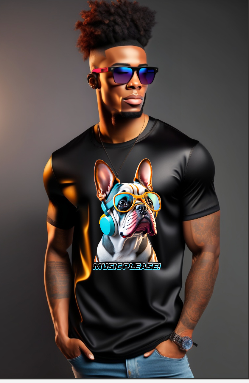 Frenchie Music Please! T-Shirts | Grooveman Music