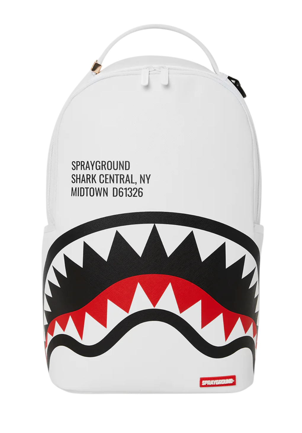 Sprayground | Shark Central on White Backpack