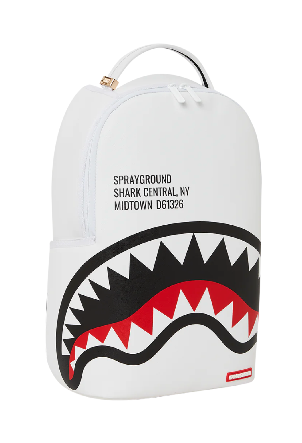 Sprayground | Shark Central on White Backpack