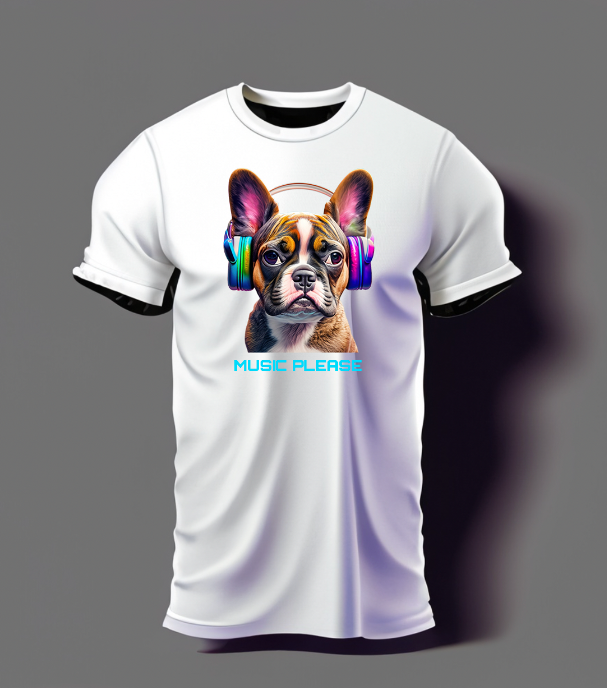 Frenchie Dog Music Please T-Shirts | Grooveman Music