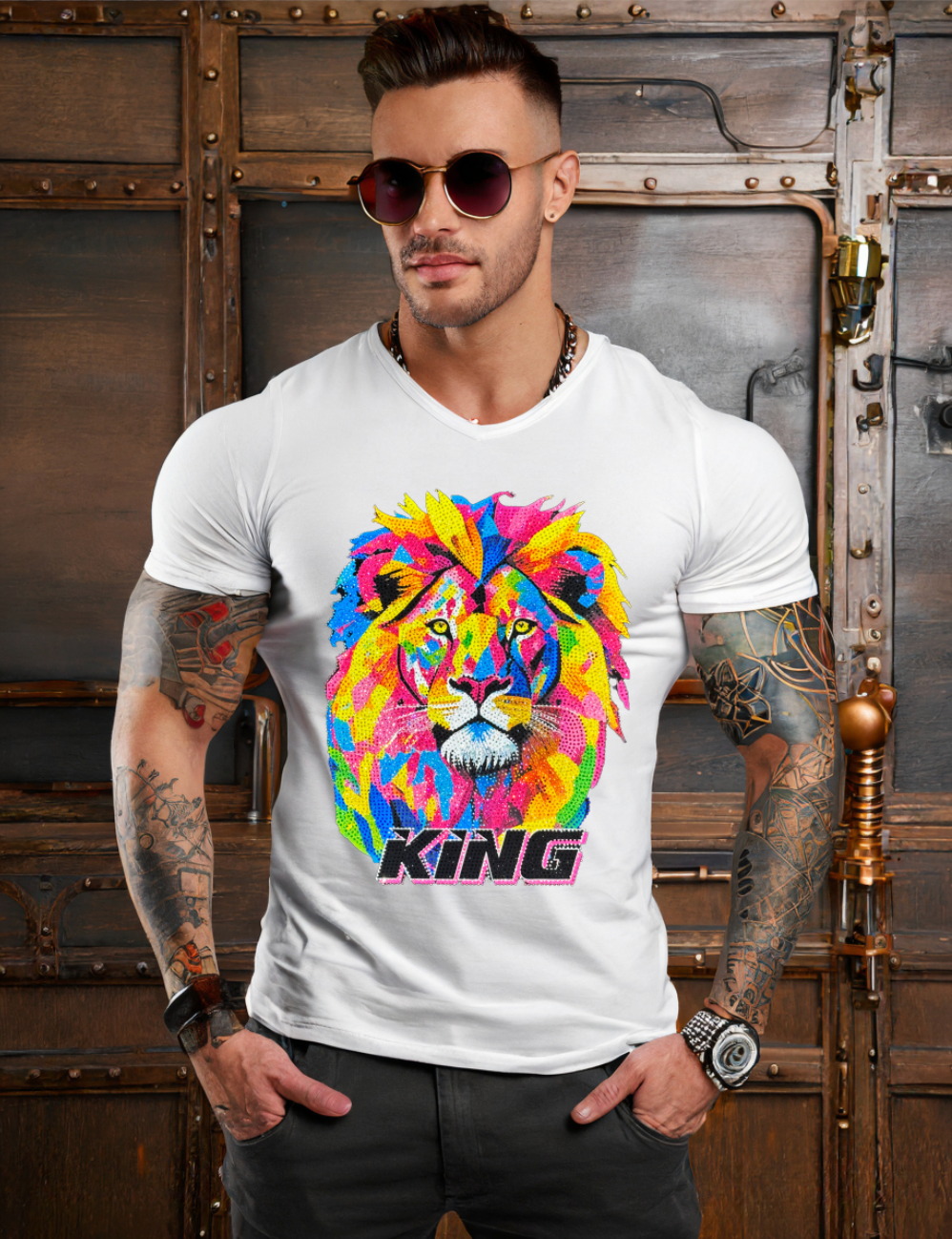 Rhinestones T Shirt Lion King Exclusive | Grooveman Music