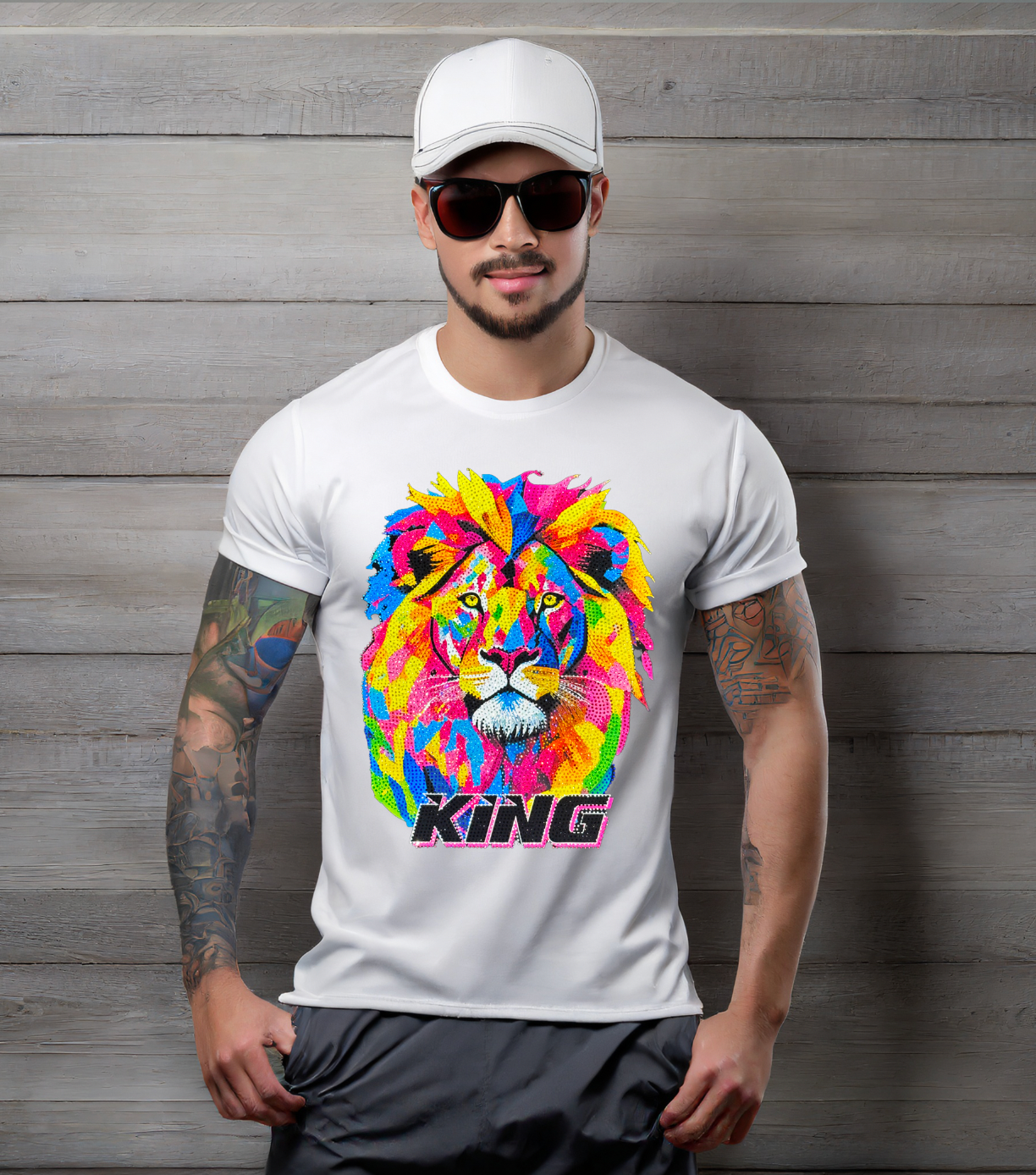 Rhinestones T Shirt Lion King Exclusive | Grooveman Music