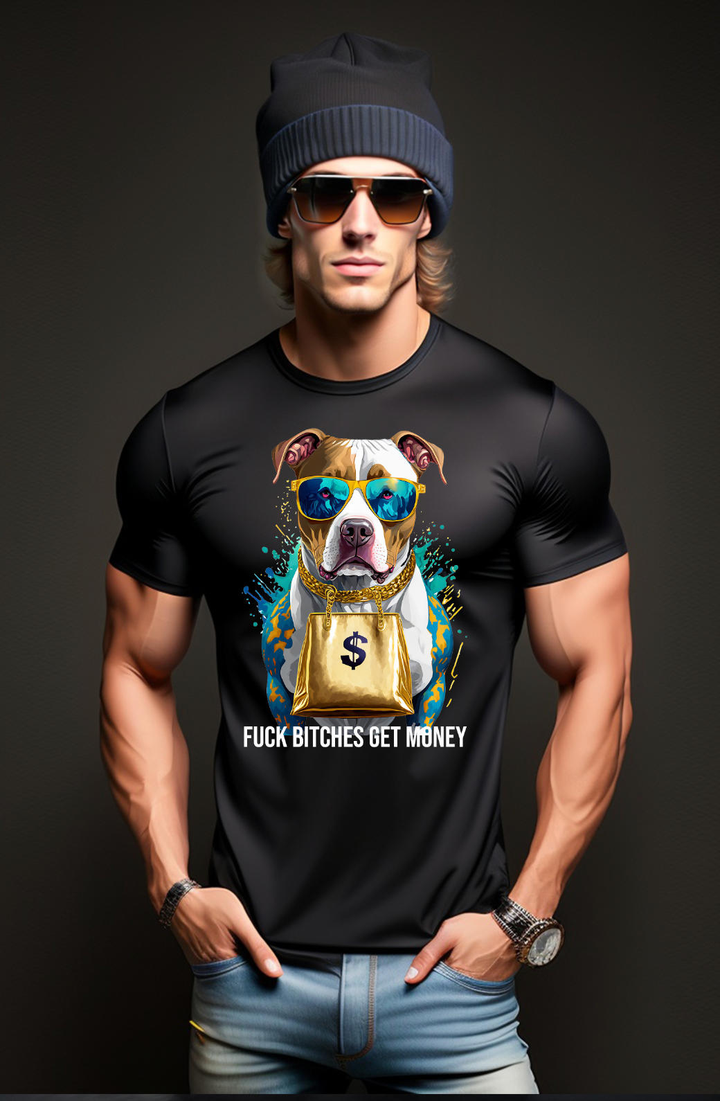 Pitbull Money Bag Splash Exclusive T-Shirts | Grooveman Music