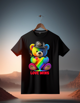 Teddy Love Wins Rainbow T-Shirts | Grooveman Music