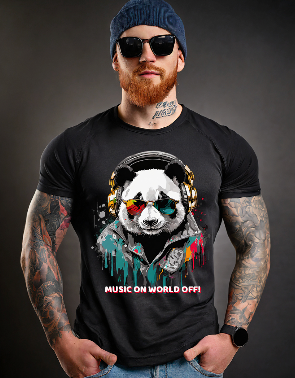 Panda Music on World Off! Art Exclusive T-Shirts | Grooveman Music