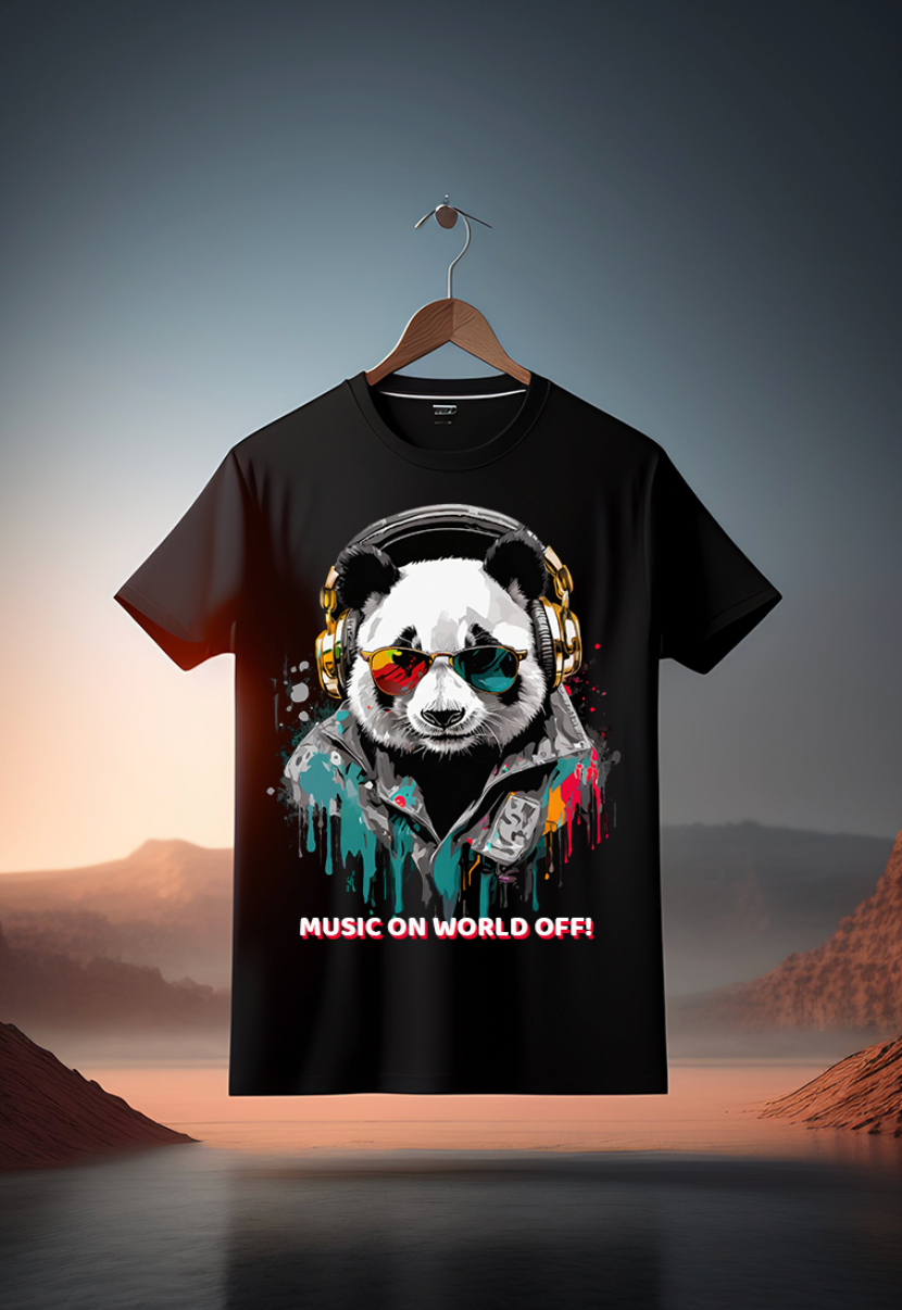 Panda Music on World Off! Art Exclusive T-Shirts | Grooveman Music