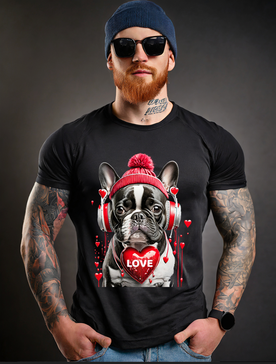 Frenchie Love Art Exclusive T-Shirts | Grooveman Music