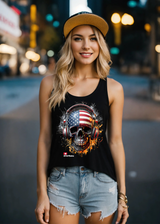 Skull Flag Amerikano TM Art Exclusive Tank Top | Grooveman Music