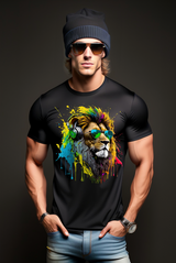 Lion Jamaican Art Exclusive T-Shirts | Grooveman Music