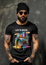Drums Let's Rock Art Exclusive T-Shirts | Grooveman Music