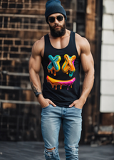 Happy Face Colorful Tank Top | Grooveman Music