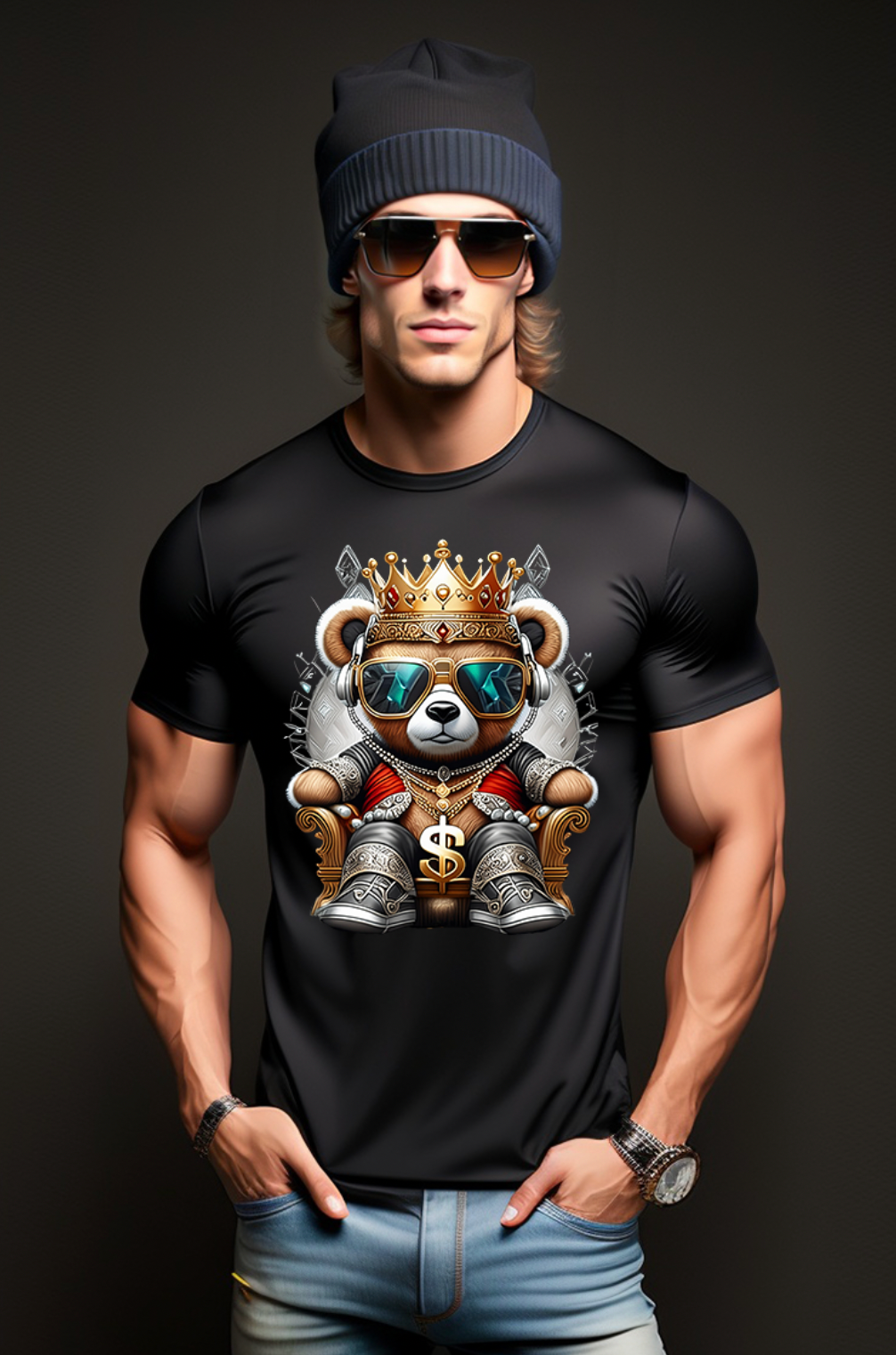 Teddy King Red Art Exclusive T-Shirts | Grooveman Music