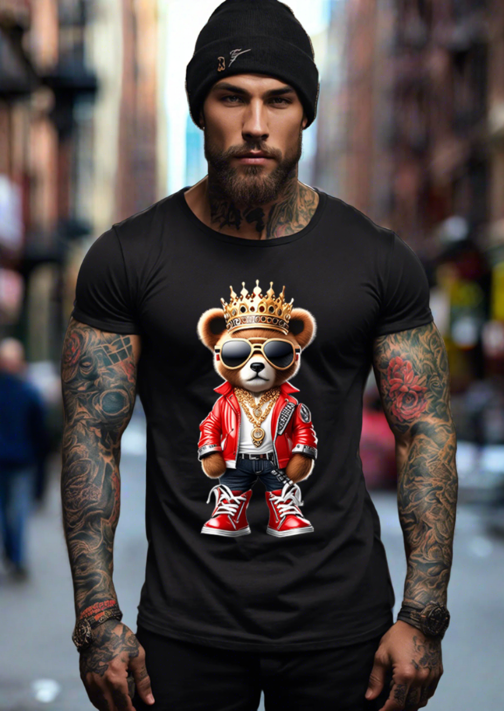 Teddy King Red Art Exclusive T-Shirts | Grooveman Music