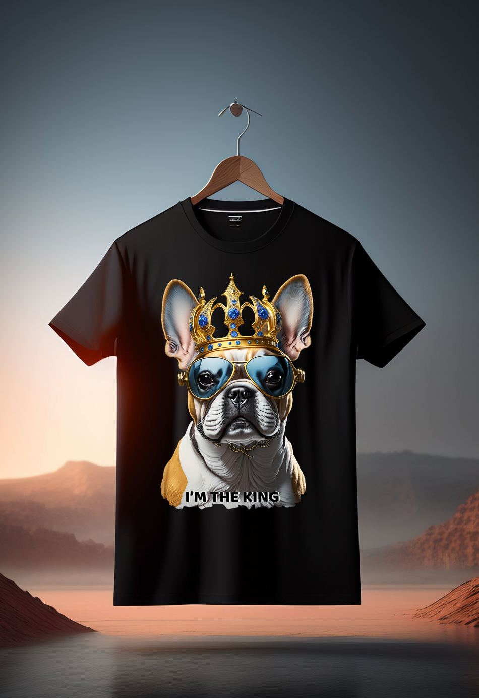 Frenchie I'm the King Art Exclusive T-Shirts | Grooveman Music