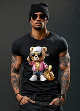 Teddy with Phone Pink Jacket Art Exclusive T-Shirts | Grooveman Music