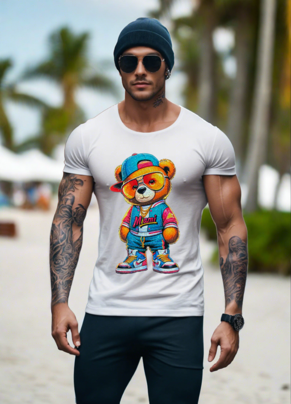 Rhinestones T Shirt Teddy Miami Exclusive | Grooveman Music