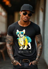 Rhinestones Dog Bitches Love Me T Shirt - Grooveman Music